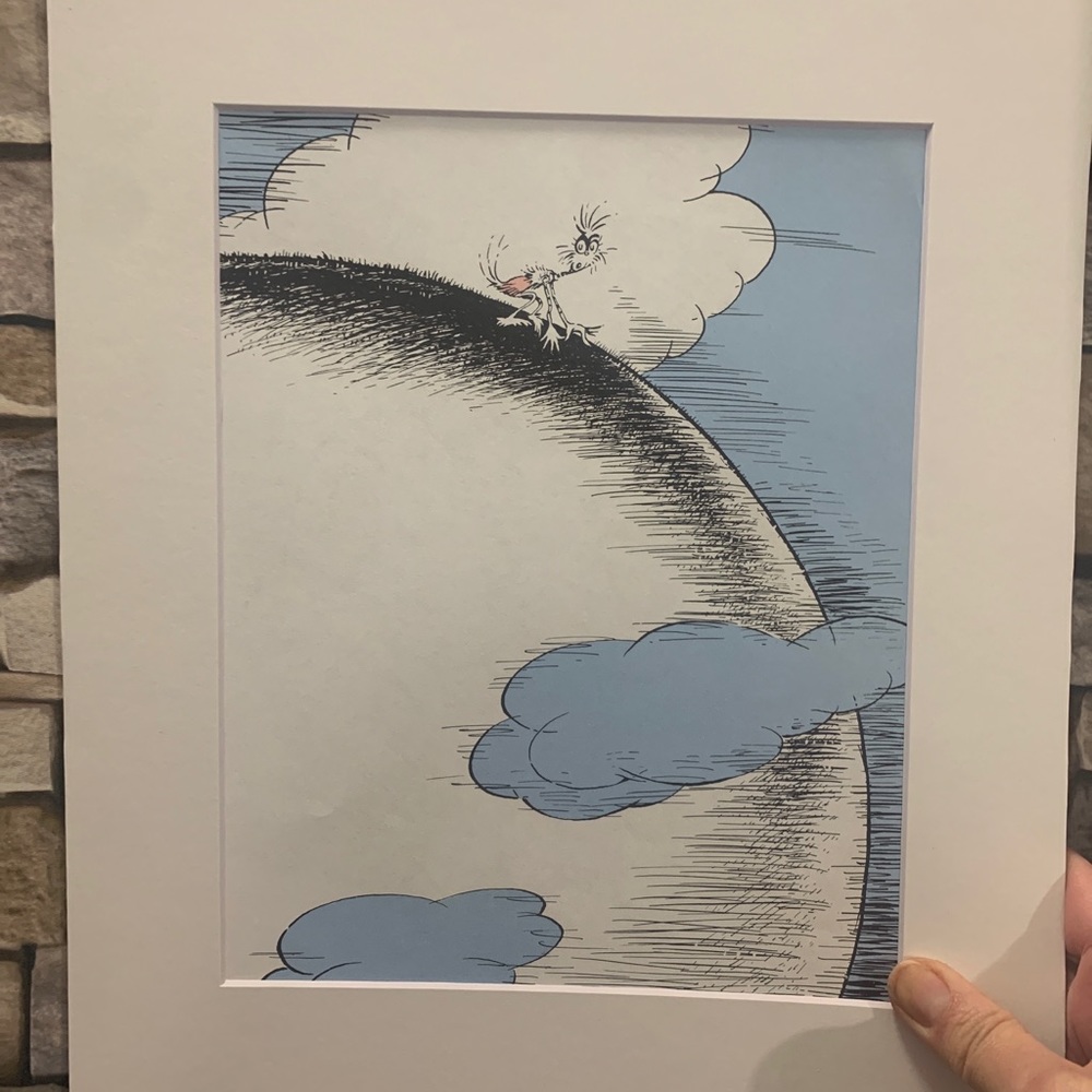DR.SEUSS PRINT 1982-8"x11" matted 11"x14 wrapped